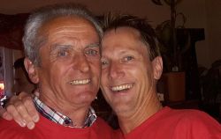 Platzwart Helmut Hettich und Vorsitzender Michael Metzger bei der Meisterfeier 2016