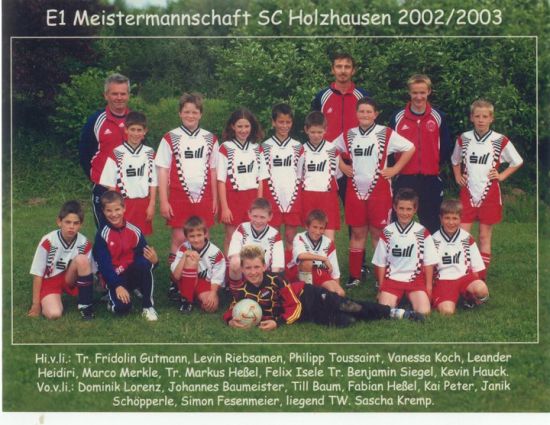 Meistermannschaft 2003 / E Jugend